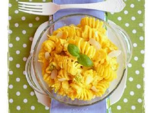 Fusilli With Zucchini Flowers, Ricotta and Saffron