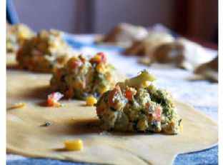 Garden Vegetable Ravioli With Tomato Brodo