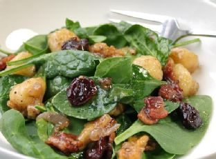 Gnocchi and Wilted Spinach Salad