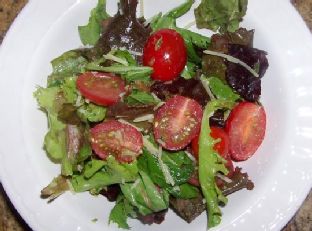 Green Side Salad With Sweet and Spicy Basil Vinaigrette