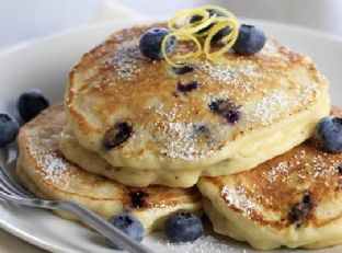 Lemon Ricotta Blueberry Pancakes