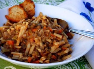 Lentil Soup with Veggies and Pasta