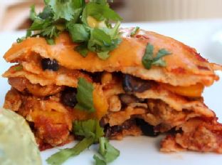 Mexican Lasagna with Chicken & Black Bean