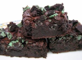 Mint Oreo Brownies