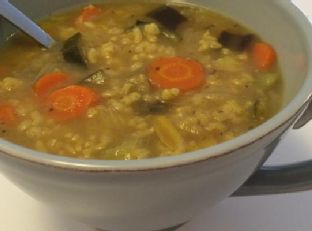 Moroccan Vegan Rice Soup