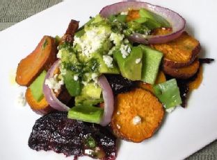 Nopales and Cotija Salad With Spicy Cilantro Vinaigrette