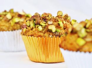 Orange Banana Muffins With Pistachios