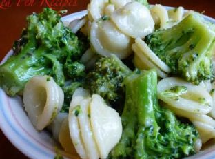 Orecchiette with Brown Butter, Broccoli, Pine Nuts, and Basil