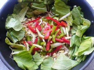 Pak Choi and Bean Sprouts Salad