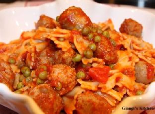 Pasta with Peas and Italian Sausage