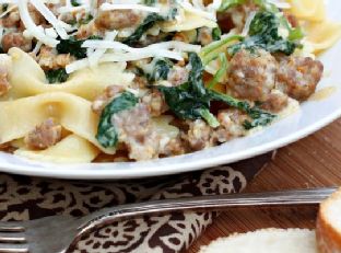 Pasta with Spicy Sausage & Rapini