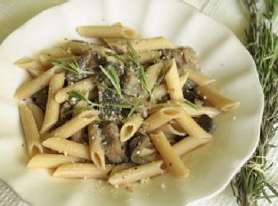 Penne Con Funghi E Melanzane (Penne With Mushrooms and Eggplant)