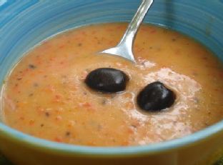 Potato Soup With Peppers and Olives