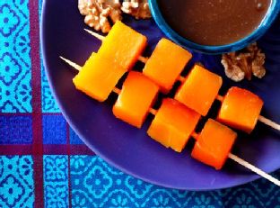 Pumpkin Dessert With Butterscotch-Rum Sauce