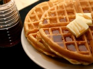 Pumpkin Spice Waffles with Walnuts