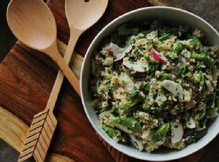 Radish & Snap Pea Quinoa Salad