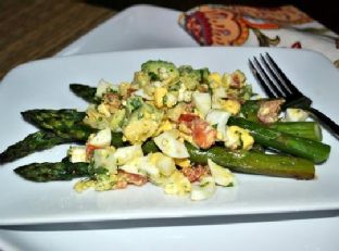 Roasted Asparagus with Egg Salad