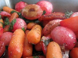 Roasted Radish and Carrot Medley