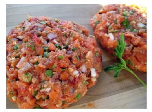 Salmon Burgers With Roasted Red Pepper Aioli