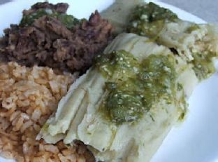 Salsa Verde Chicken Tamales