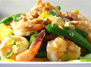 Shrimp & Snap Pea Salad With Ginger-Soy Vinaigrette