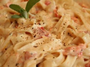 Smoked Salmon Fettuccine