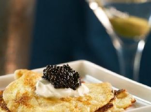 Sterling Cooper Blini with Caviar