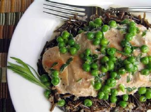 Tarragon Chicken With Peas