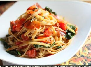 Truffle Linguine With Tomatoes and Pancetta