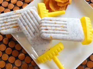 Vegan Mango Chia seed Mango Coconut Ice Pops