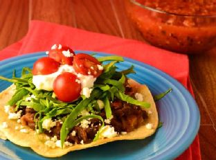 Vegetarian Tostadas With Spicy Black Beans (+gluten free)