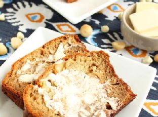 White Chocolate Macadamia Banana Bread