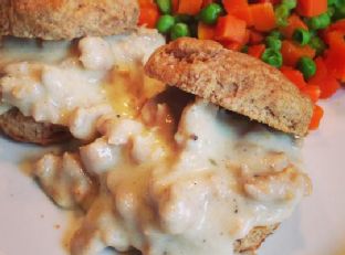 Whole Wheat Biscuits & Chicken Sausage Gravy