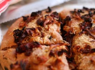 Whole Wheat Focaccia Bread with Caramelized Onion