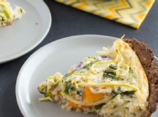 Zucchini Quiche & Almond Flax Crust