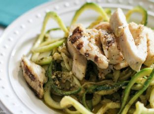 Pesto Chicken Zoodles