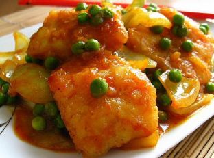 Curry Fish With Peas