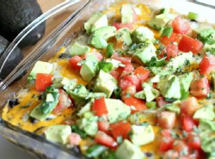 Cheesy Chicken Enchilada Quinoa Casserole